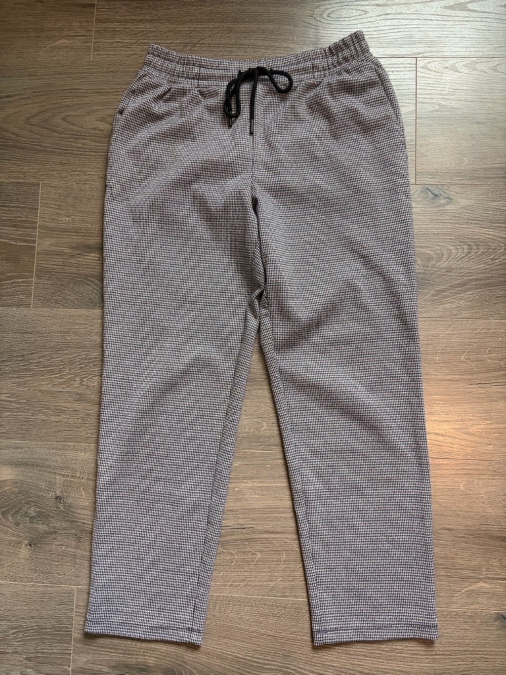 A New Day Houndstooth Drawstring Pants XS – High Waisted Casual Trouser